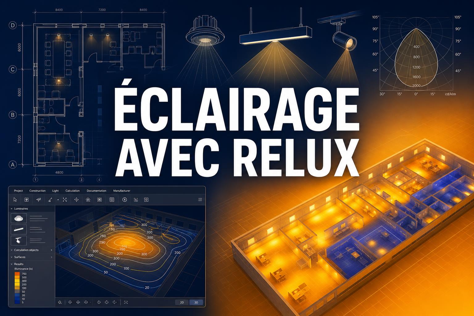 Éclairage et étude d'éclairage avec Relux
